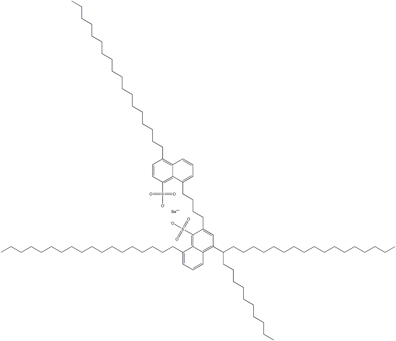 Bis(4,8-dioctadecyl-1-naphthalenesulfonic acid)barium salt 结构式