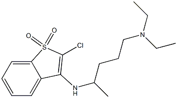 2-Chloro-N-[4-(diethylamino)-1-methylbutyl]benzo[b]thiophen-3-amine1,1-dioxide 结构式