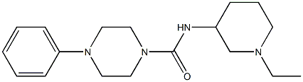 4-Phenyl-N-(1-ethyl-3-piperidinyl)piperazine-1-carboxamide 结构式