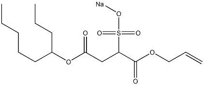 2-(Sodiosulfo)succinic acid 4-nonyl 1-(2-propenyl) ester 结构式