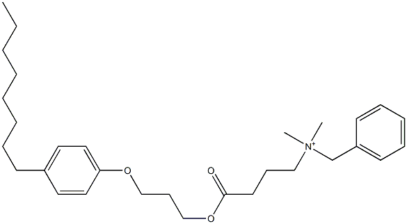 N,N-Dimethyl-N-benzyl-N-[3-[[3-(4-octylphenyloxy)propyl]oxycarbonyl]propyl]aminium 结构式