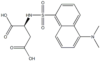 (2S)-2-(5-Dimethylamino-1-naphtylsulfonylamino)succinic acid 结构式