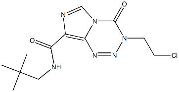 3-(2-Chloroethyl)-3,4-dihydro-4-oxo-N-(2,2-dimethylpropyl)imidazo[5,1-d]-1,2,3,5-tetrazine-8-carboxamide 结构式