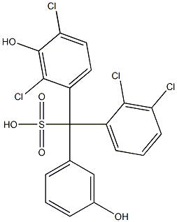 (2,3-Dichlorophenyl)(2,4-dichloro-3-hydroxyphenyl)(3-hydroxyphenyl)methanesulfonic acid 结构式