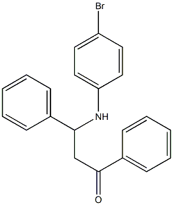 1,3-Diphenyl-3-(4-bromoanilino)-1-propanone 结构式