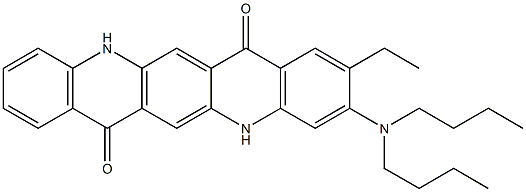 3-(Dibutylamino)-2-ethyl-5,12-dihydroquino[2,3-b]acridine-7,14-dione 结构式