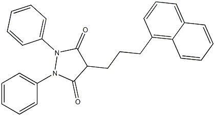 1,2-Diphenyl-4-[3-(1-naphtyl)propyl]-3,5-pyrazolidinedione 结构式