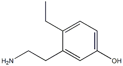 4-Ethyl-3-(2-aminoethyl)phenol 结构式