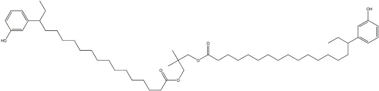 Bis[16-(3-hydroxyphenyl)stearic acid]2,2-dimethylpropane-1,3-diyl ester 结构式