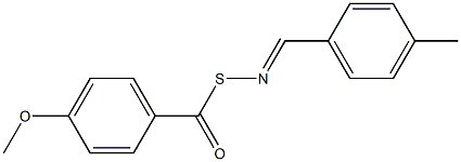 S-(p-Methoxybenzoyl)-N-(p-methylbenzylidene)thiohydroxylamine 结构式