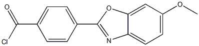 6-Methoxy-2-[4-(chlorocarbonyl)phenyl]benzoxazole 结构式