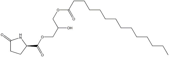 1-[(D-Pyroglutamoyl)oxy]-2,3-propanediol 3-tetradecanoate 结构式