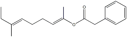 Phenylacetic acid 1,6-dimethyl-1,5-octadienyl ester 结构式