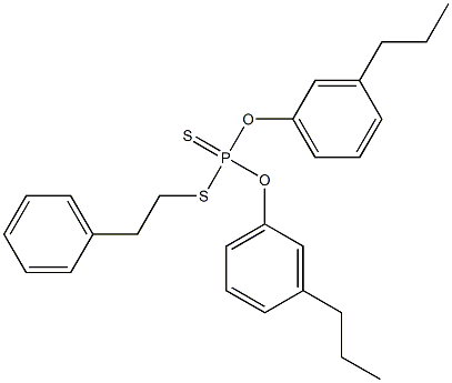 Dithiophosphoric acid O,O-bis(3-propylphenyl)S-(2-phenylethyl) ester 结构式