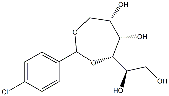 3-O,6-O-(4-Chlorobenzylidene)-L-glucitol 结构式