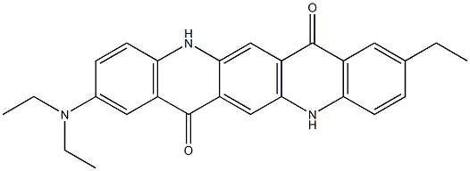 2-(Diethylamino)-9-ethyl-5,12-dihydroquino[2,3-b]acridine-7,14-dione 结构式