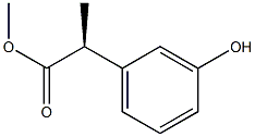[S,(+)]-2-(m-Hydroxyphenyl)propionic acid methyl ester 结构式