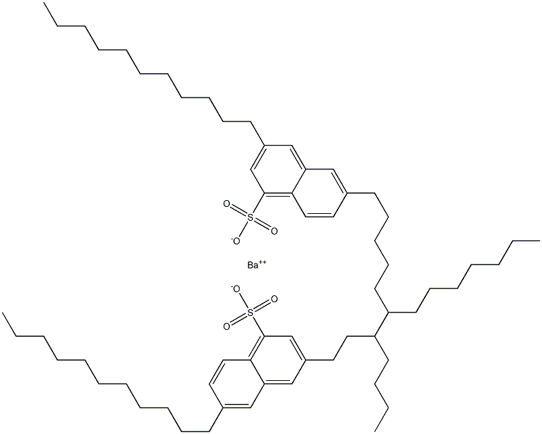 Bis(3,6-diundecyl-1-naphthalenesulfonic acid)barium salt 结构式