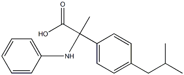 2-Anilino-2-(p-isobutylphenyl)propionic acid 结构式