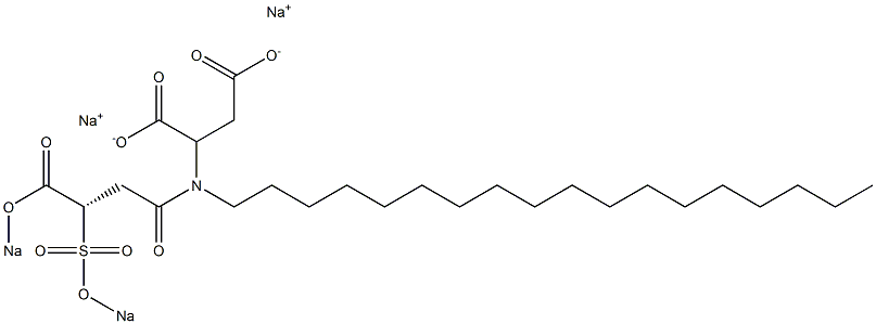 (S)-2-[[1-Oxo-3-[(sodiooxy)carbonyl]-3-[(sodiooxy)sulfonyl]propyl]octadecylamino]succinic acid disodium salt 结构式