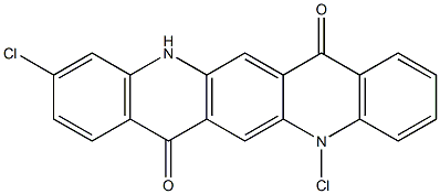 5,10-Dichloro-5,12-dihydroquino[2,3-b]acridine-7,14-dione 结构式