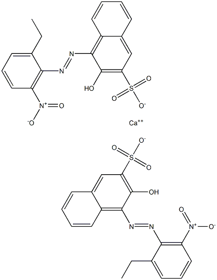 Bis[1-[(2-ethyl-6-nitrophenyl)azo]-2-hydroxy-3-naphthalenesulfonic acid]calcium salt 结构式