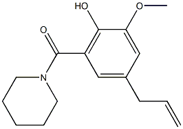 4-Allyl-2-methoxy-6-(piperidinocarbonyl)phenol 结构式