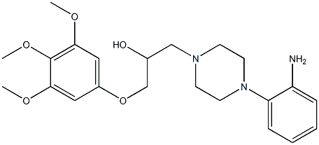 1-(3,4,5-Trimethoxyphenoxy)-3-[4-(2-aminophenyl)-1-piperazinyl]-2-propanol 结构式