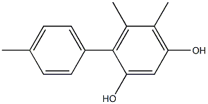 5,6-Dimethyl-4-(4-methylphenyl)benzene-1,3-diol 结构式