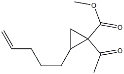 2-(4-Pentenyl)-1-acetylcyclopropane-1-carboxylic acid methyl ester 结构式