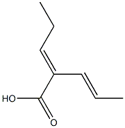 (2E)-2-[(E)-1-Propenyl]-2-pentenoic acid 结构式