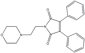 3,4-Diphenyl-1-(2-morpholinoethyl)-1H-pyrrole-2,5-dione 结构式