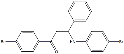 1-(4-Bromophenyl)-3-(phenyl)-3-[(4-bromophenyl)amino]propan-1-one 结构式