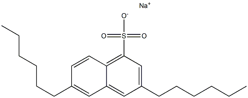 3,6-Dihexyl-1-naphthalenesulfonic acid sodium salt 结构式