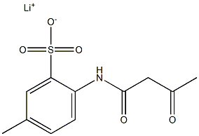 2-(Acetoacetylamino)-5-methylbenzenesulfonic acid lithium salt 结构式