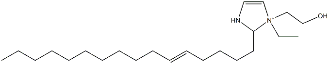 1-Ethyl-2-(5-hexadecenyl)-1-(2-hydroxyethyl)-4-imidazoline-1-ium 结构式