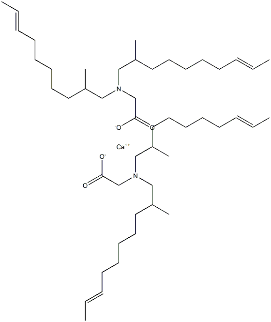 Bis[N,N-bis(2-methyl-8-decenyl)glycine]calcium salt 结构式