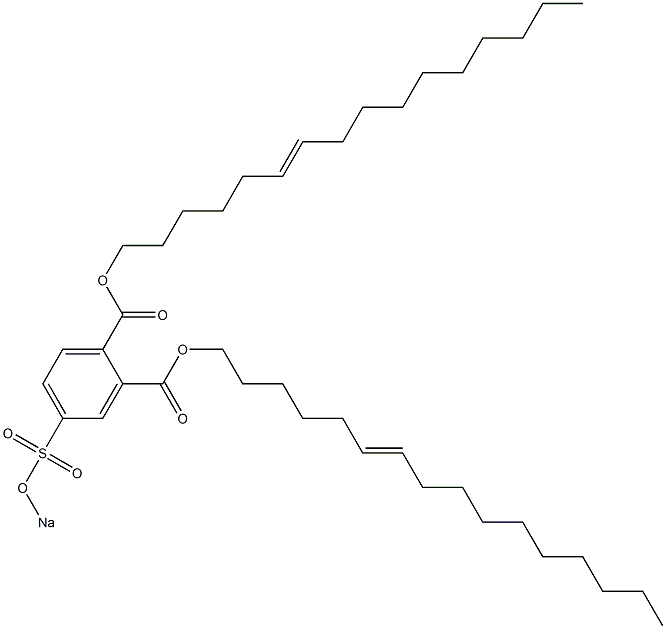 4-(Sodiosulfo)phthalic acid di(6-hexadecenyl) ester 结构式