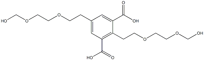 2,5-Bis(7-hydroxy-3,6-dioxaheptan-1-yl)isophthalic acid 结构式