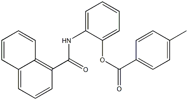 4-Methylbenzoic acid 2-(1-naphthoylamino)phenyl ester 结构式