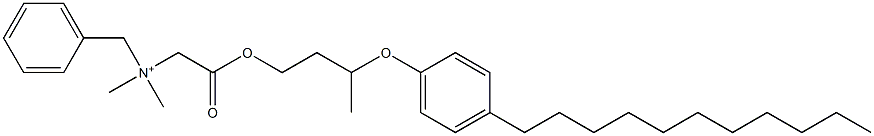 N,N-Dimethyl-N-benzyl-N-[[[3-(4-undecylphenyloxy)butyl]oxycarbonyl]methyl]aminium 结构式