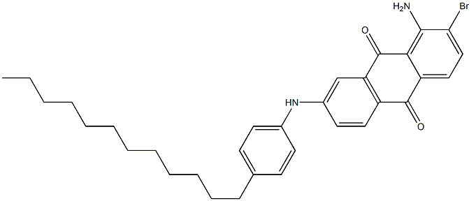 1-Amino-2-bromo-7-(4-dodecylanilino)anthraquinone 结构式