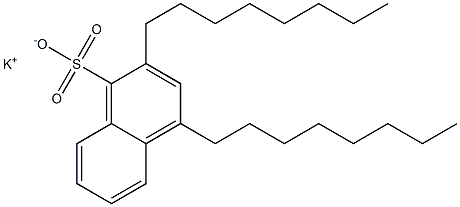 2,4-Dioctyl-1-naphthalenesulfonic acid potassium salt 结构式