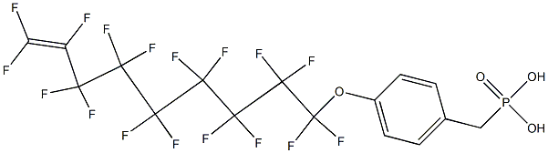 4-[(Heptadecafluoro-8-nonenyl)oxy]benzylphosphonic acid 结构式