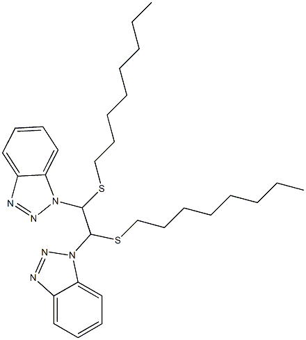 1,2-Bis(octylthio)-1,2-bis(1H-benzotriazol-1-yl)ethane 结构式