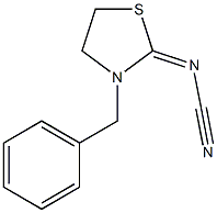 3-Benzyl-2-[(cyano)imino]thiazolidine 结构式