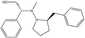 (2R)-2-Benzyl-1-[N-methyl-N-[(1R)-2-hydroxy-1-phenylethyl]amino]pyrrolidine 结构式