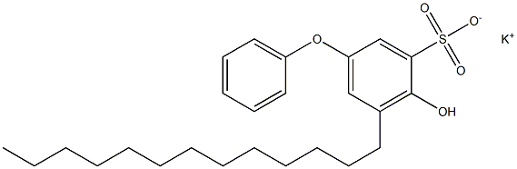 4-Hydroxy-5-tridecyl[oxybisbenzene]-3-sulfonic acid potassium salt 结构式