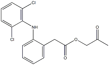 [2-[(2,6-Dichlorophenyl)amino]phenyl]acetic acid 2-oxopropyl ester 结构式