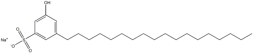 3-Hydroxy-5-octadecylbenzenesulfonic acid sodium salt 结构式